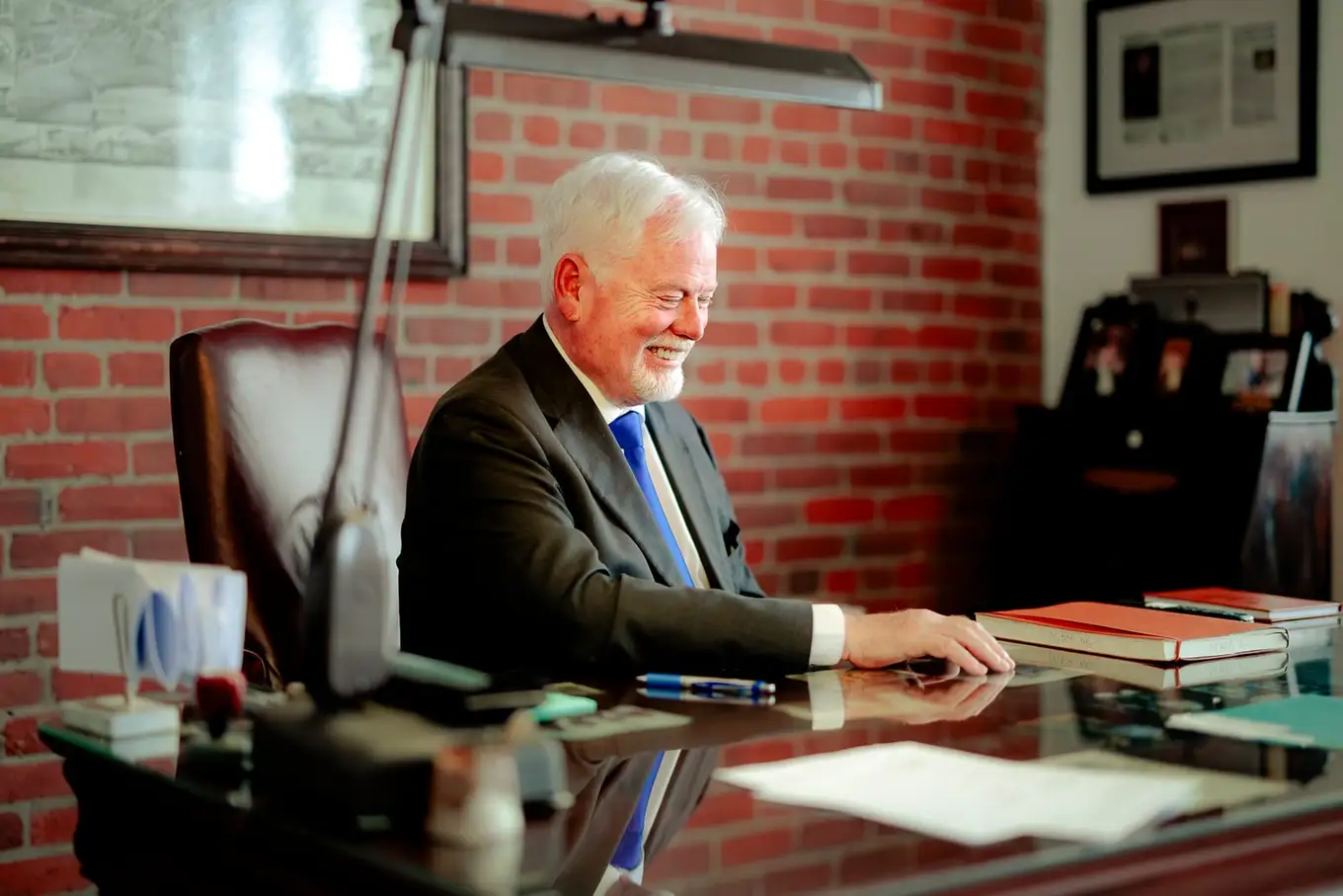 Michael Murphy, K.C. at his desk in the firm's Moncton office
