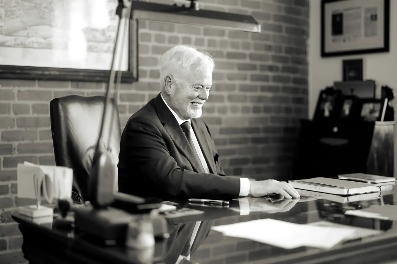 Michael Murphy, K.C. at his desk in the firm's Moncton office