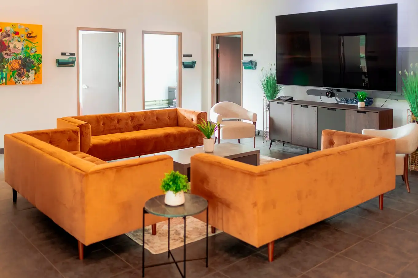 The client lounge at the firm's Moncton office