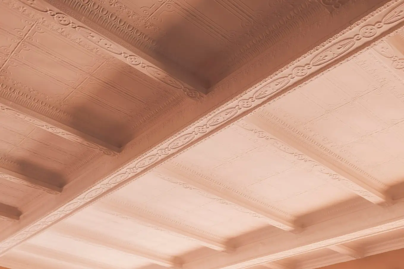 The pressed tin ceiling in the firm's heritage Moncton building
